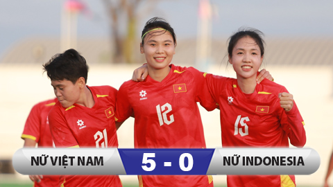 Kết quả ĐT nữ Việt Nam 5-0 ĐT nữ Indonesia: Bích Thùy và Hải Yến tỏa sáng